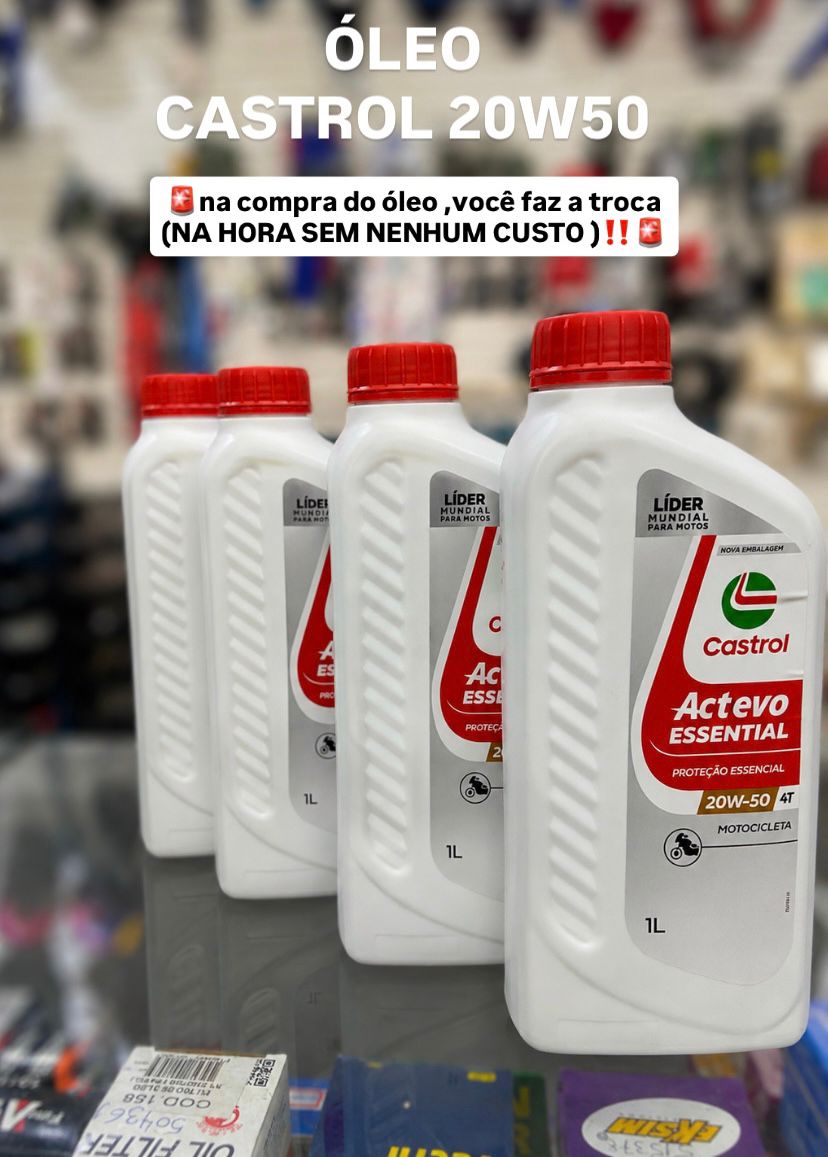Óleo Castrol 20W50 para motocicletas na WA Motos